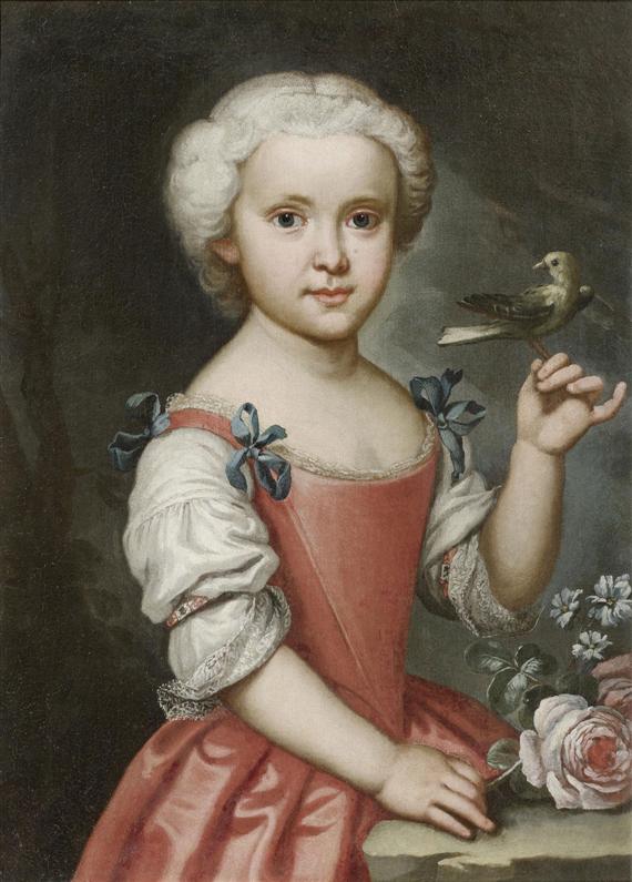 Appraisal: ITALY TH C Portrait of a girl with a bird