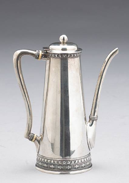 Appraisal: A sterling small coffee potTiffany amp Co New York NY