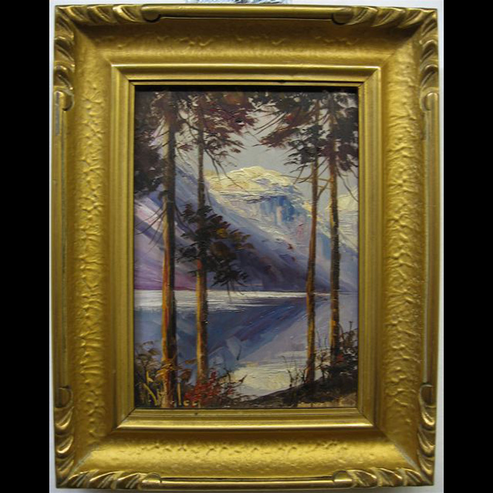 Appraisal: LAKE LOUISE LAKE SCENE WILLIAM STANLEY TH CENTURY CANADIAN PAIR