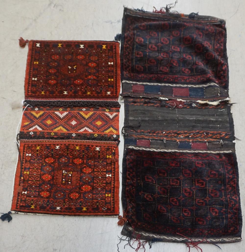 Appraisal: Two Afghan Saddle Bags Larger ft in x ft in