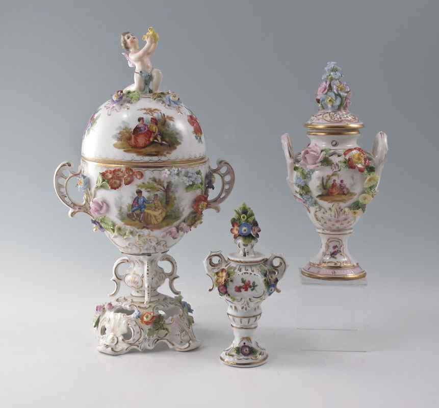 Appraisal: SAXONIAN CARL THIEME AND VIENNA PORCELAIN piece group The largest