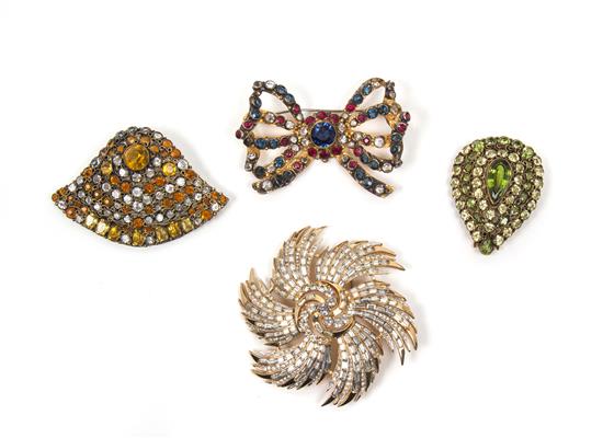 Appraisal: Sale Lot A Group of Brooches consisting of three Hobe