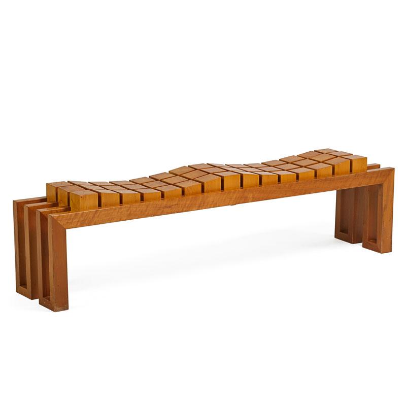 Appraisal: PETER ADAMS Bench PETER ADAMS Bench with removable blocks Tasmania