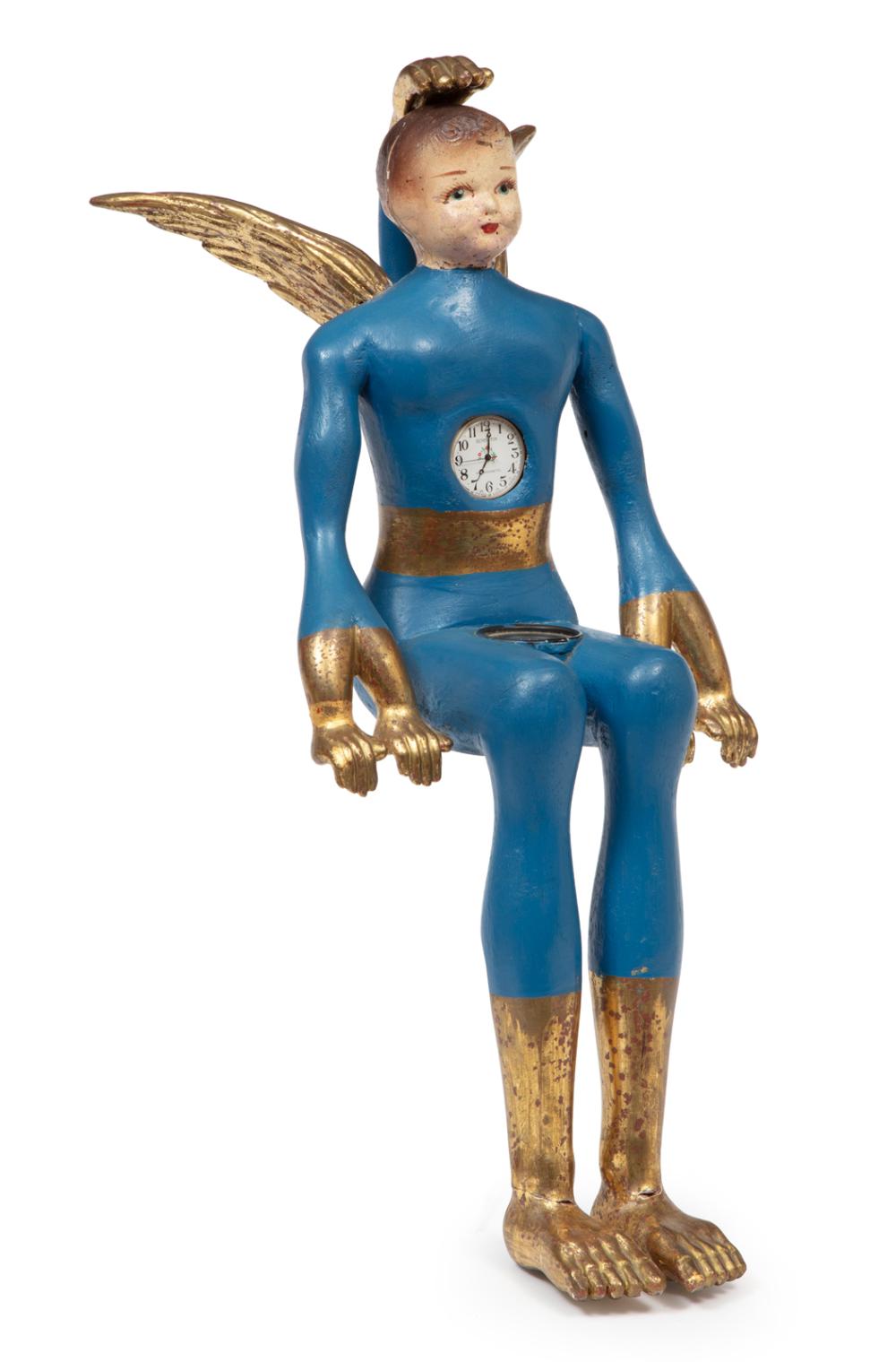 Appraisal: Pedro Friedeberg Mexican b Angel gilt and painted wood with