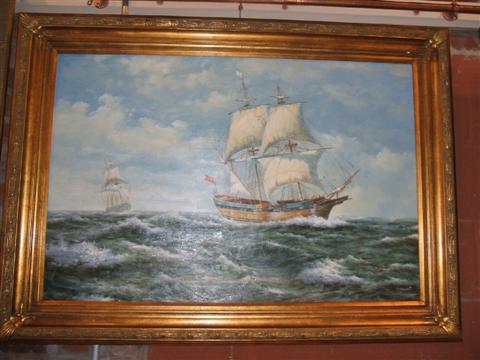 Appraisal: IN THE MANNER OF MONTAGUE DAWSON SAILING SHIPS Oil on