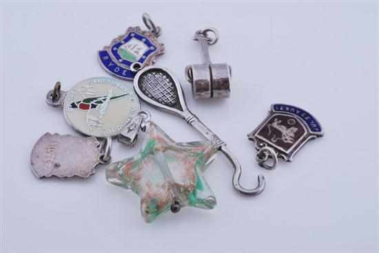 Appraisal: A COLLECTION OF ASSORTED CHARMS IN STERLING SILVER AND ENAMEL