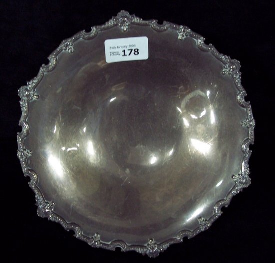 Appraisal: A pedestal dish with shaped narrow border cm diameter Birmingham