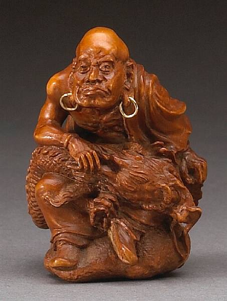 Appraisal: A boxwood study of a rakan By Seiko Azuma Katsuro