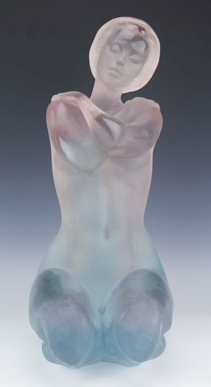 Appraisal: Daum Eurydice Pate de Verre French LE Sculpture Signed limited