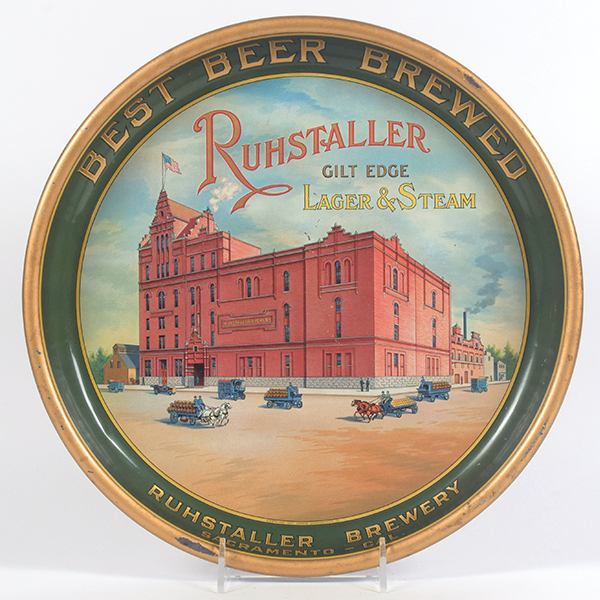 Appraisal: Ruhstaller Pre-Prohibition Factory Scene Serving TrayReference n aBrewery Ruhstaller Brewery