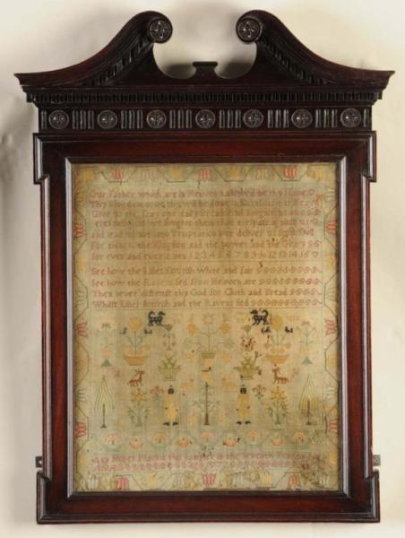 Appraisal: Sampler Dated by Ann Nobes Description Sampler H x -