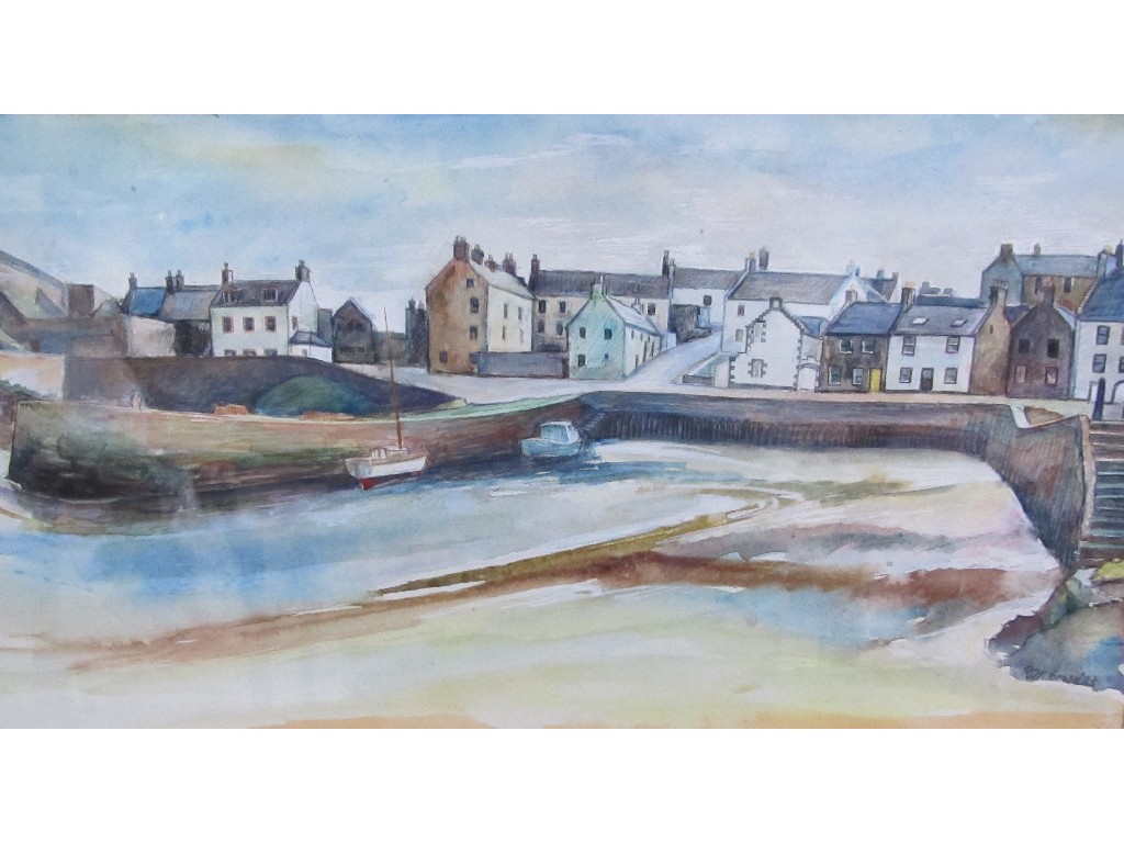 Appraisal: Watercolour harbour scene indistinctly signed lower right