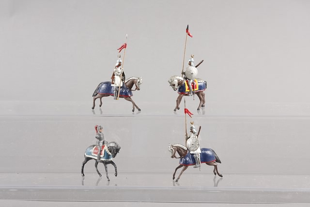 Appraisal: Lot of mounted Saracins Converted Britains and Cherilea knight Estimated