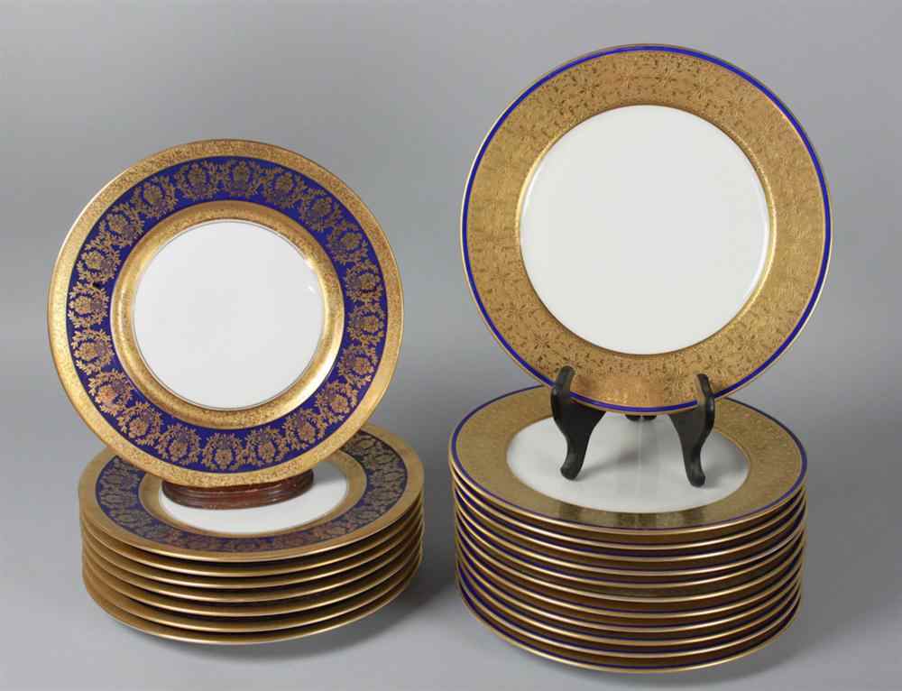 Appraisal: SET OF TWELVE W G Co LIMOGE SERVICE PLATES WITH