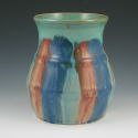 Appraisal: Hull Early Stoneware vase with vertical bands of dark and