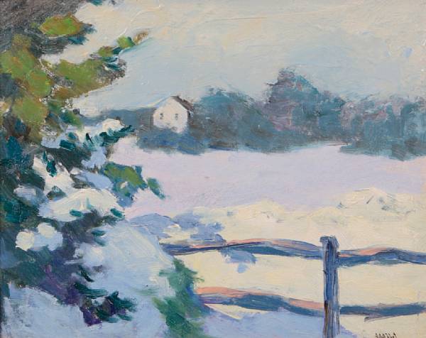 Appraisal: Agnes Anne Abbot American - Winter Scene signed 'A A