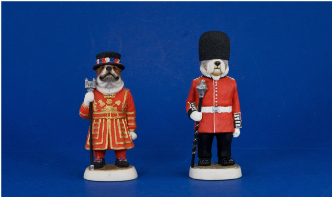 Appraisal: Two Country Companion Figures Bulldog Beefeater - CC Grenadier Guard