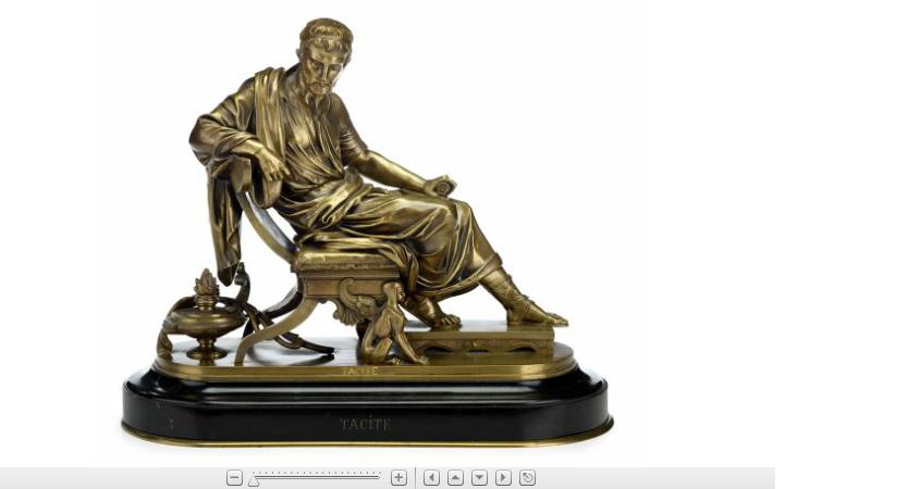 Appraisal: French bronze sculpture of Tacitus late th century