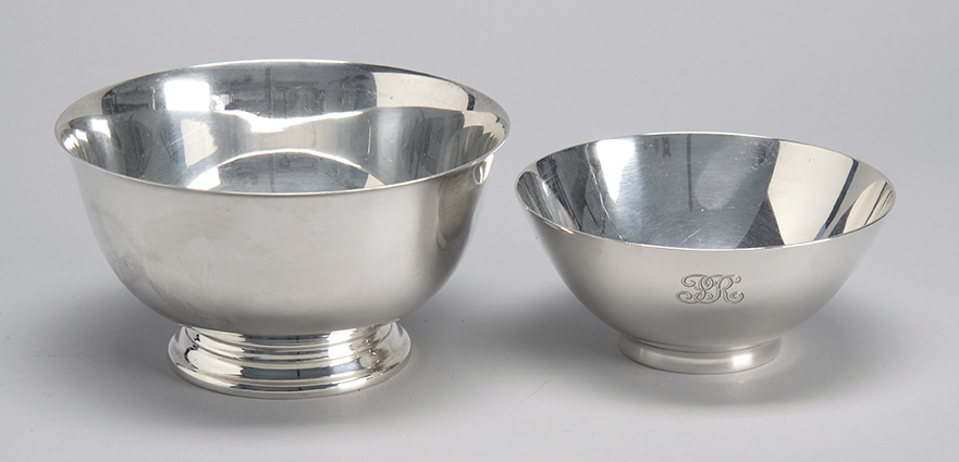 Appraisal: TWO STERLING SILVER BOWLS A small circular bowl by Tiffany