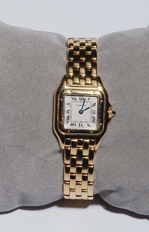 Appraisal: LADY'S WRISTWATCH CARTIER 'PANTH RE' Yellow gold Gold case No