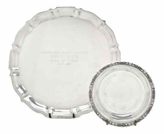 Appraisal: Two American Sterling Silver Table Articles comprising a Gorham tray