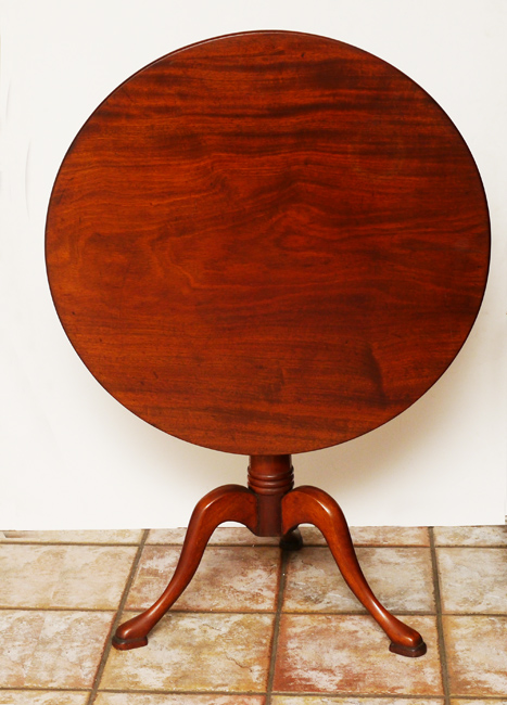 Appraisal: WALNUT BIRD CAGE TILT TOP TABLE Late th C High