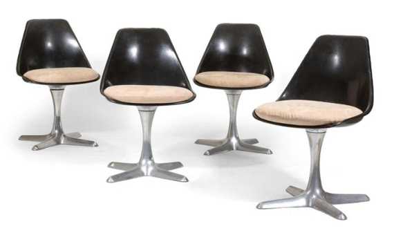 Appraisal: SET OF FOUR ITALIAN CHAIRS Circa for Arkana Black synthetic