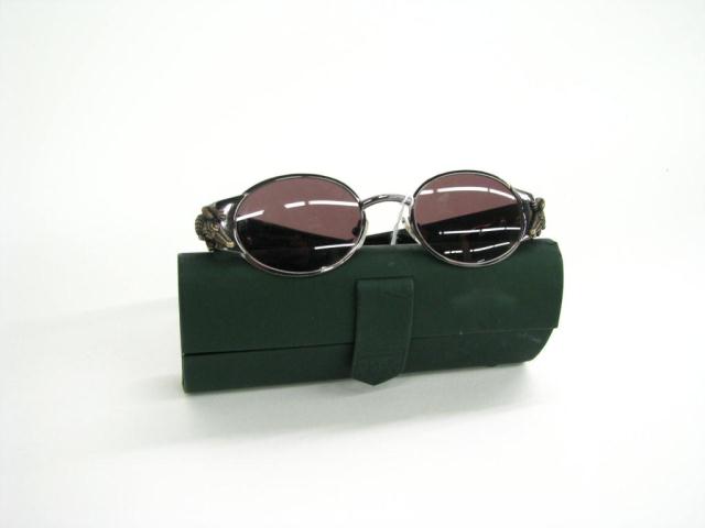 Appraisal: Kieselstein-Cord ''Kaycee'' titanium alligator design sunglasses in case Oval shape