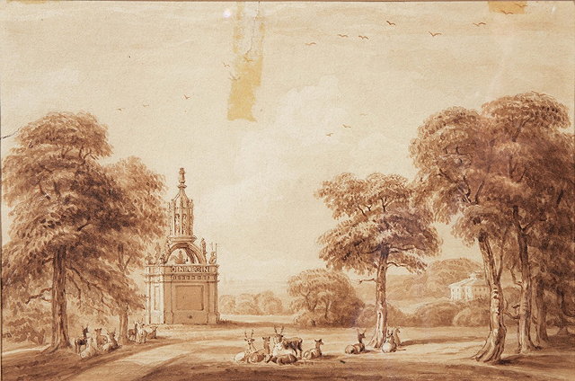 Appraisal: ENGLISH SCHOOL EARLY TH CENTURY View of Nuneham Park Oxfordshire