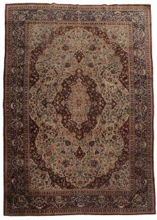 Appraisal: Fine Kerman Carpet probably early th century red ground medallion