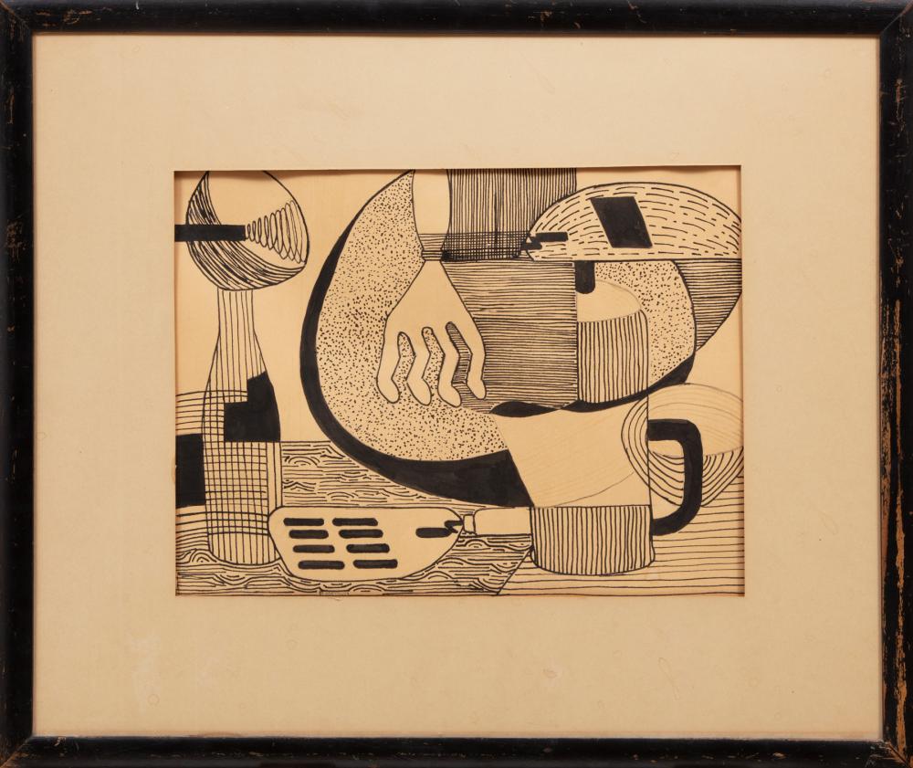 Appraisal: AMERICAN SCHOOL TH CAmerican School th c Abstract Composition graphite