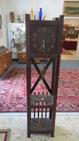 Appraisal: Arts Crafts Mission Oak Clock tall working