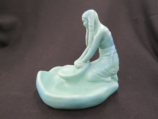 Appraisal: Van Briggle Art Pottery Figural Dish Corn Maiden Indian woman