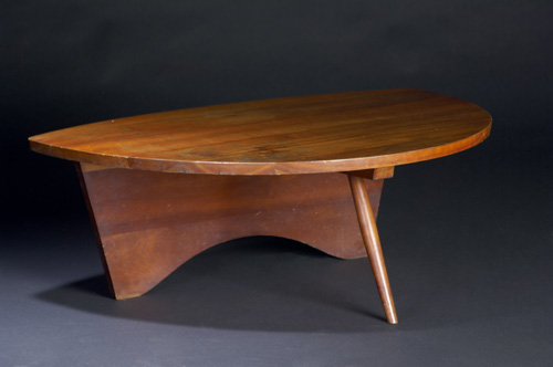 Appraisal: GEORGE NAKASHIMA Very early Conoid style coffee table with cherry