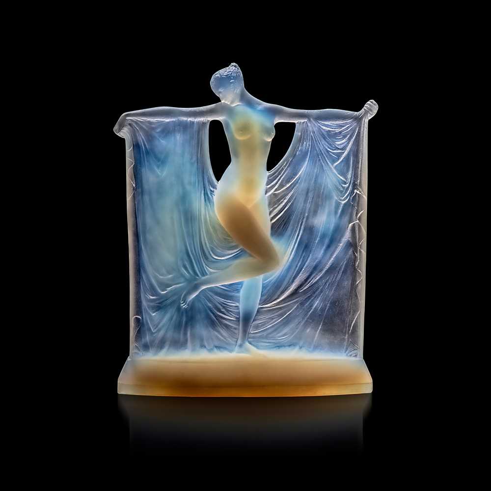 Appraisal: REN LALIQUE FRENCH - SUZANNE STATUETTE NO designed opalescentmoulded R