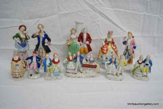 Appraisal: Occupied Japan Ceramic Couples Colonial Figure lotFrom the estate is