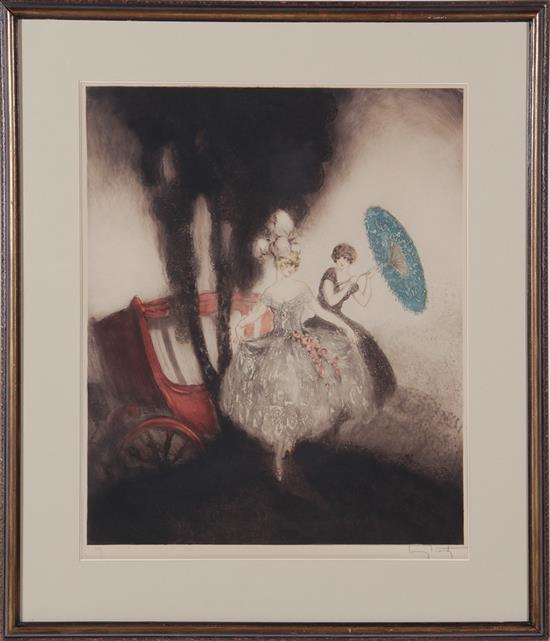 Appraisal: Louis Icart French - LE CARROSSE The Coach etching and