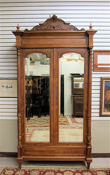 Appraisal: LOUIS XVI STYLE TWO-DOOR ARMOIRE French th century having a