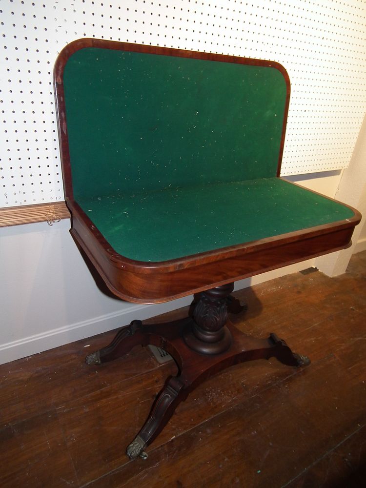 Appraisal: FEDERAL MAHOGANY CARD TABLE Early th century Federal card table