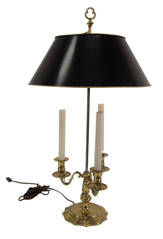 Appraisal: French Bouillotte Table Lamp to include gilt brass with arms