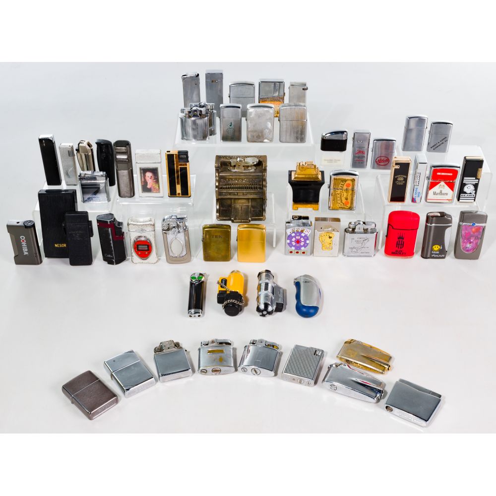 Appraisal: CIGAR CIGARETTE LIGHTER ASSORTMENTApproximately items including Zippo Ronson Sarome Consul