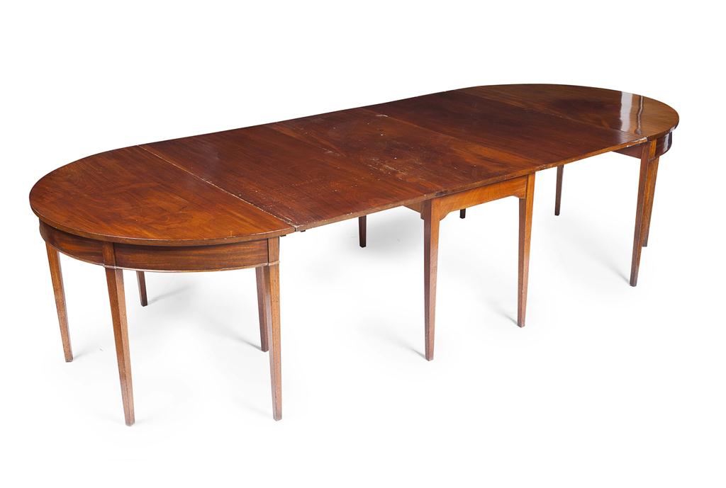 Appraisal: GEORGE III MAHOGANY DINING TABLE LATE TH EARLY TH CENTURY