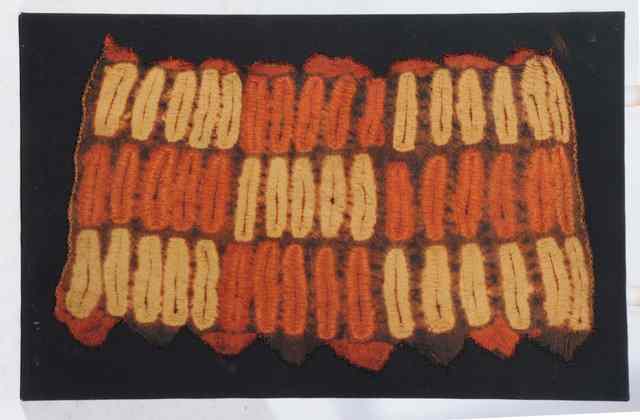 Appraisal: AN IVORY COAST DIDA TRIBE RAFFIA TEXTILE PANEL with resist