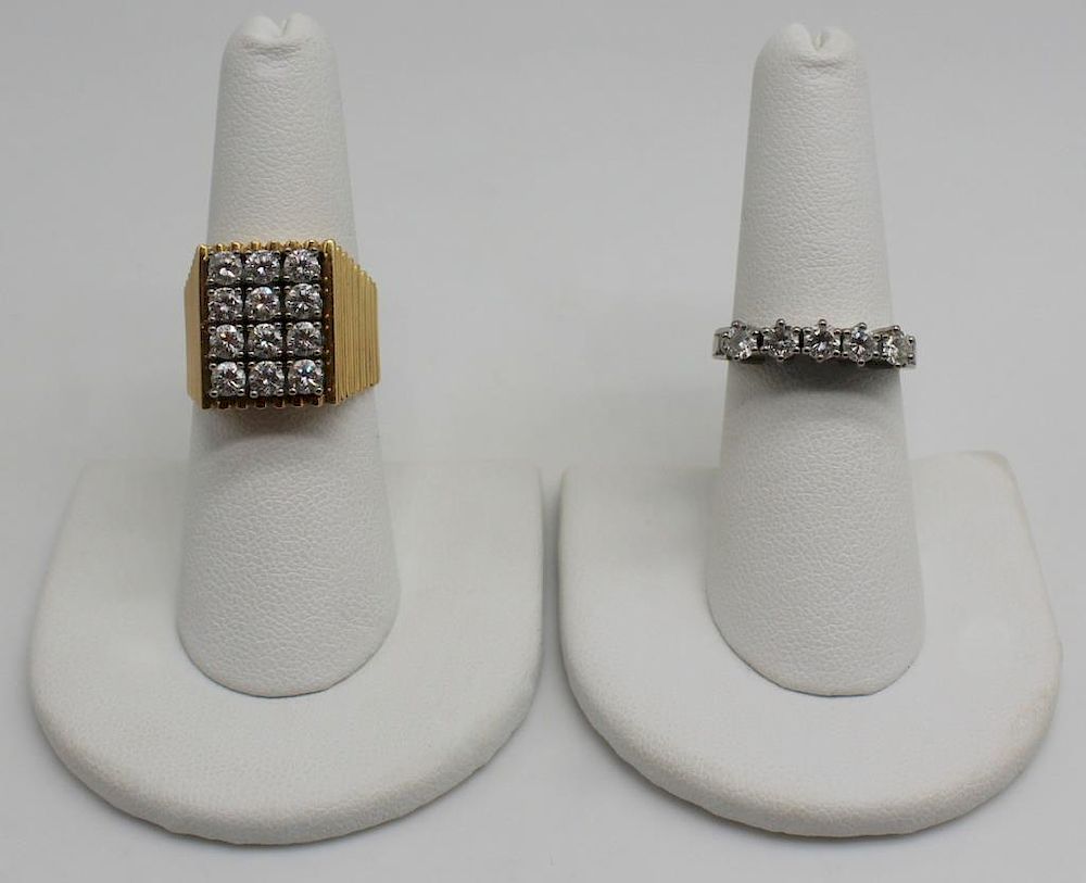 Appraisal: JEWELRY kt Gold and Diamond Ring Grouping Includes an kt