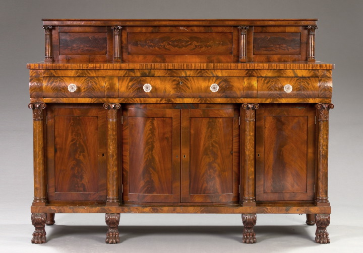 Appraisal: American Late Classical Mahogany Sideboard second quarter th century the