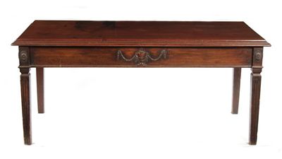 Appraisal: A mahogany serving table the moulded edge rectangular top above