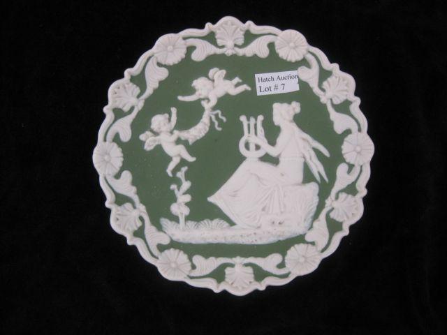 Appraisal: Jasperware Plaque maiden cherubs