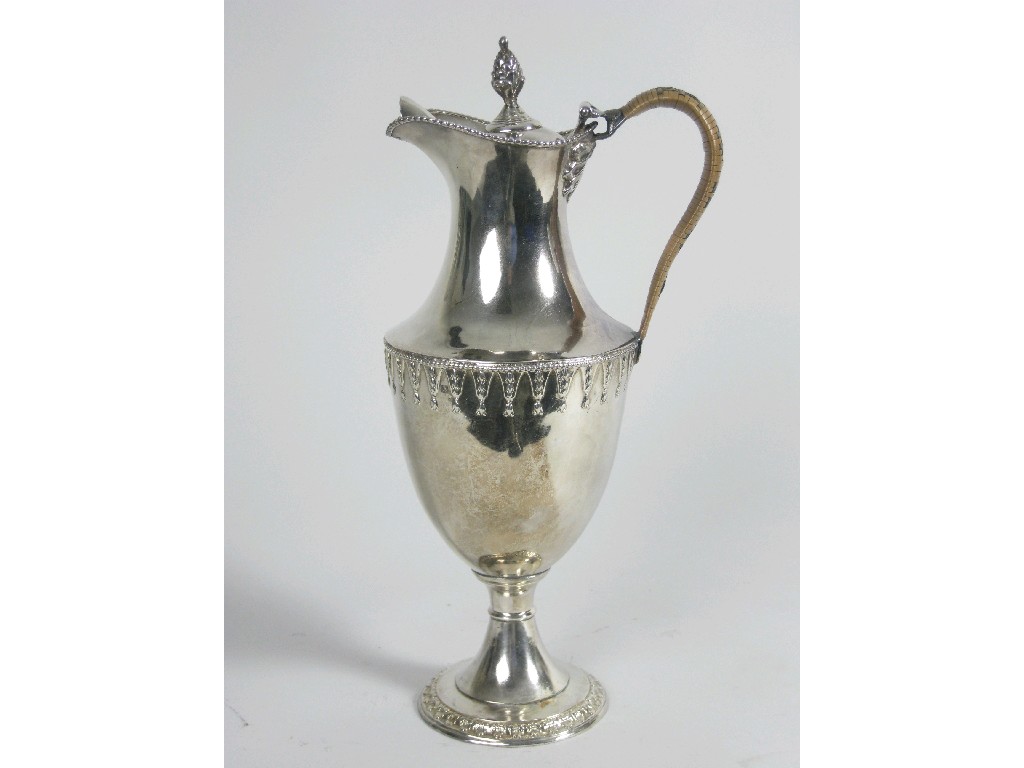 Appraisal: A George III Sheffield plated Coffee Pot of urn shape