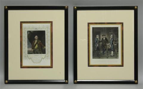 Appraisal: SET OF FOUR REVOLUTIONARY WAR SCENE PRINTS Print x in