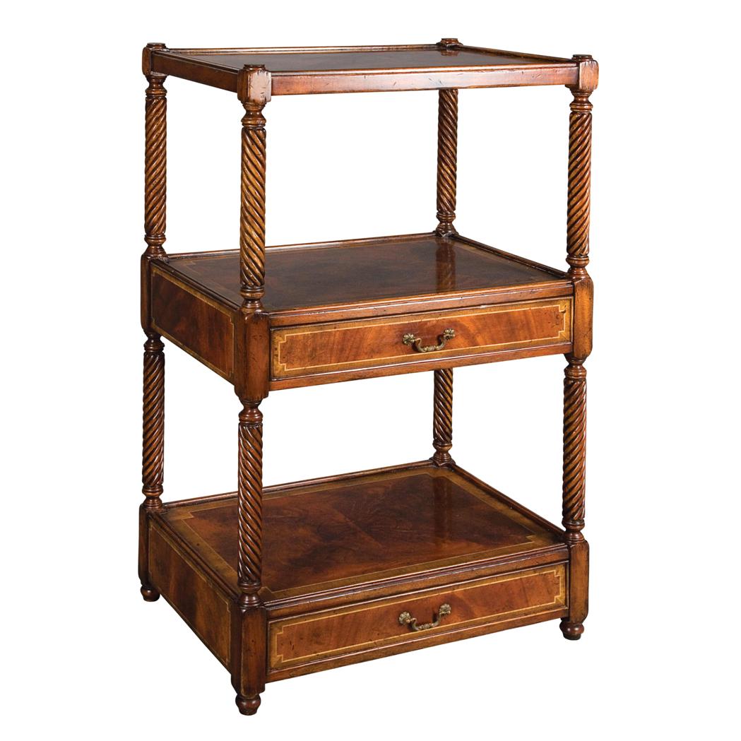 Appraisal: Regency Style Mahogany Three-Tier Etagere Height inches width inches depth